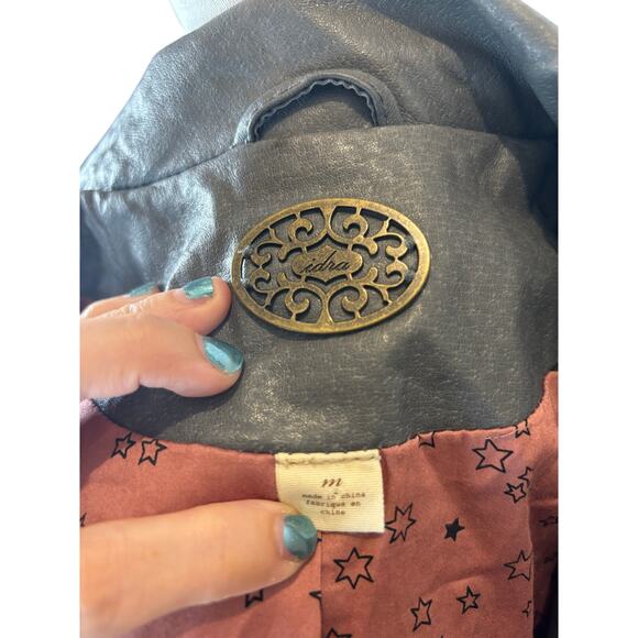 Idra for Anthropologie Gray Leather Jacket - Picture 4 of 5